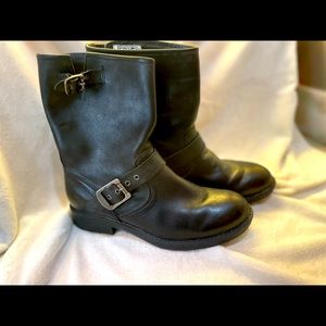Kids’ Black Leather Frye Engineer Short Boots size 3
